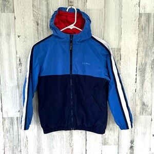 L.L.Bean Boys Full Zipper Spring/Fall Parka Windbreaker Jacket Size Medium 10-12